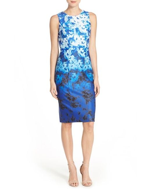 Rose gold scuba camuto print bodycon dress vince plus size qvc Galleria bodycon vince camuto scuba print dress sale